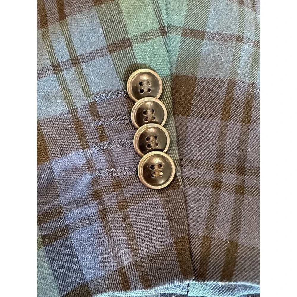 Bocaccio Uomo 48R Black Watch Tartan 2 Button Sport Coat Blazer